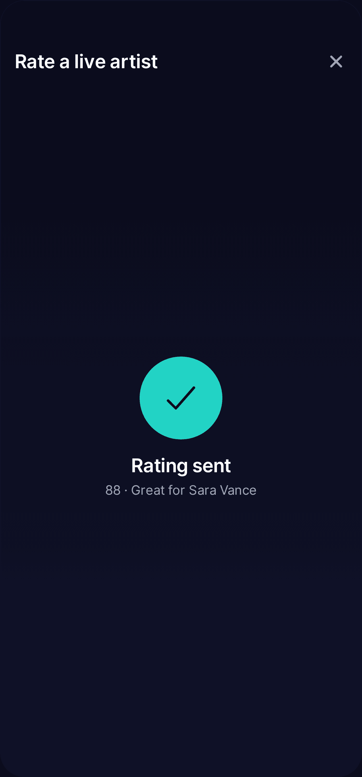 udig confirmation screen reading Rating sent